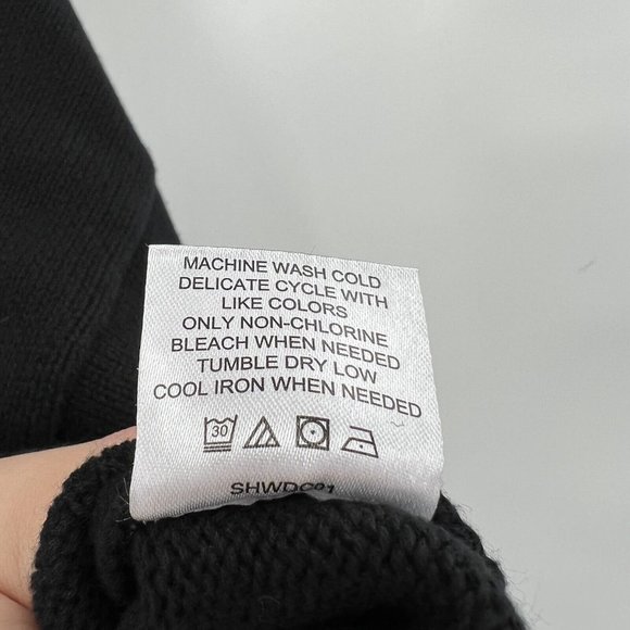 Quince Women's Black Boyfriend Crew Sweater 100% Organic Cotton M NWT Oversized - Picture 5 of 9